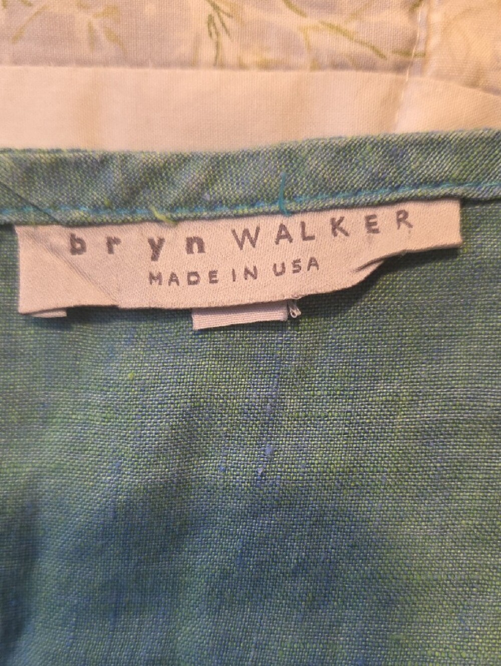 bryn Walker Light Aqua Linen Tank Top - Picture 3 of 5